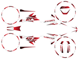 Dekor kit Vent Baja 50cc 2023-2024 Kalt | Motorradaufkleber | Personalisierung 50cc | armysctv