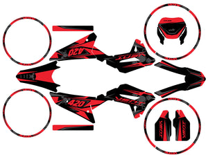 Dekor kit Vent Baja 50cc 2023-2024 Kalt | Motorradaufkleber | Personalisierung 50cc | armysctv