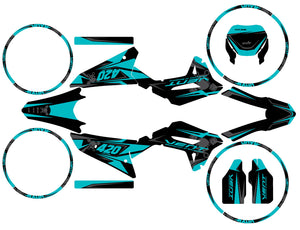Dekor kit Vent Baja 50cc 2023-2024 Kalt | Motorradaufkleber | Personalisierung 50cc | armysctv
