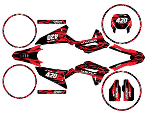 Dekor kit Vent Baja 50cc 2023-2024 Achte | Motorradaufkleber | Personalisierung 50cc | armysctv