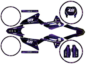 Kit déco Vent Baja 50cc 2023-2024 D'or et de platine | autocollants moto | personnalisation 50cc | armysctv