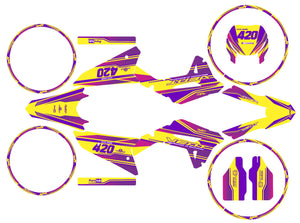Kit pegatinas Vent Baja 50cc 2023-2024 Arte | pegatinas para moto | personalización 50cc | armysctv