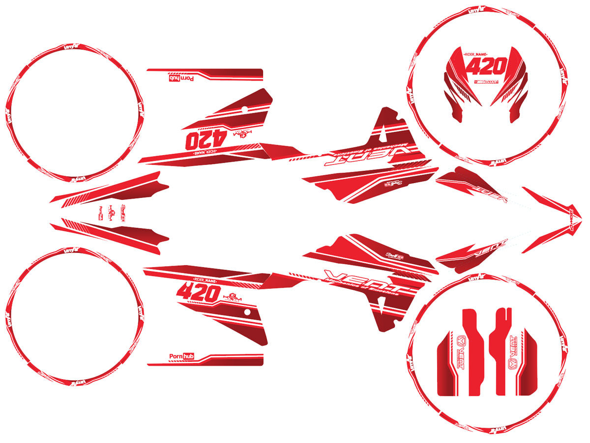 Kit déco Vent Baja 50cc 2023-2024 Kunst | autocollants moto | personnalisation 50cc | armysctv