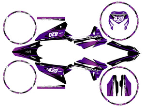 Dekor kit Vent Baja 50cc 2023-2024 Lilaks | Motorradaufkleber | Personalisierung 50cc | armysctv