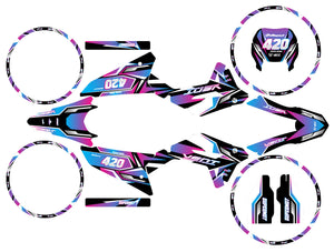 Dekor kit Vent Baja 50cc 2023-2024 MX Himmel | Motorradaufkleber | Personalisierung 50cc | armysctv