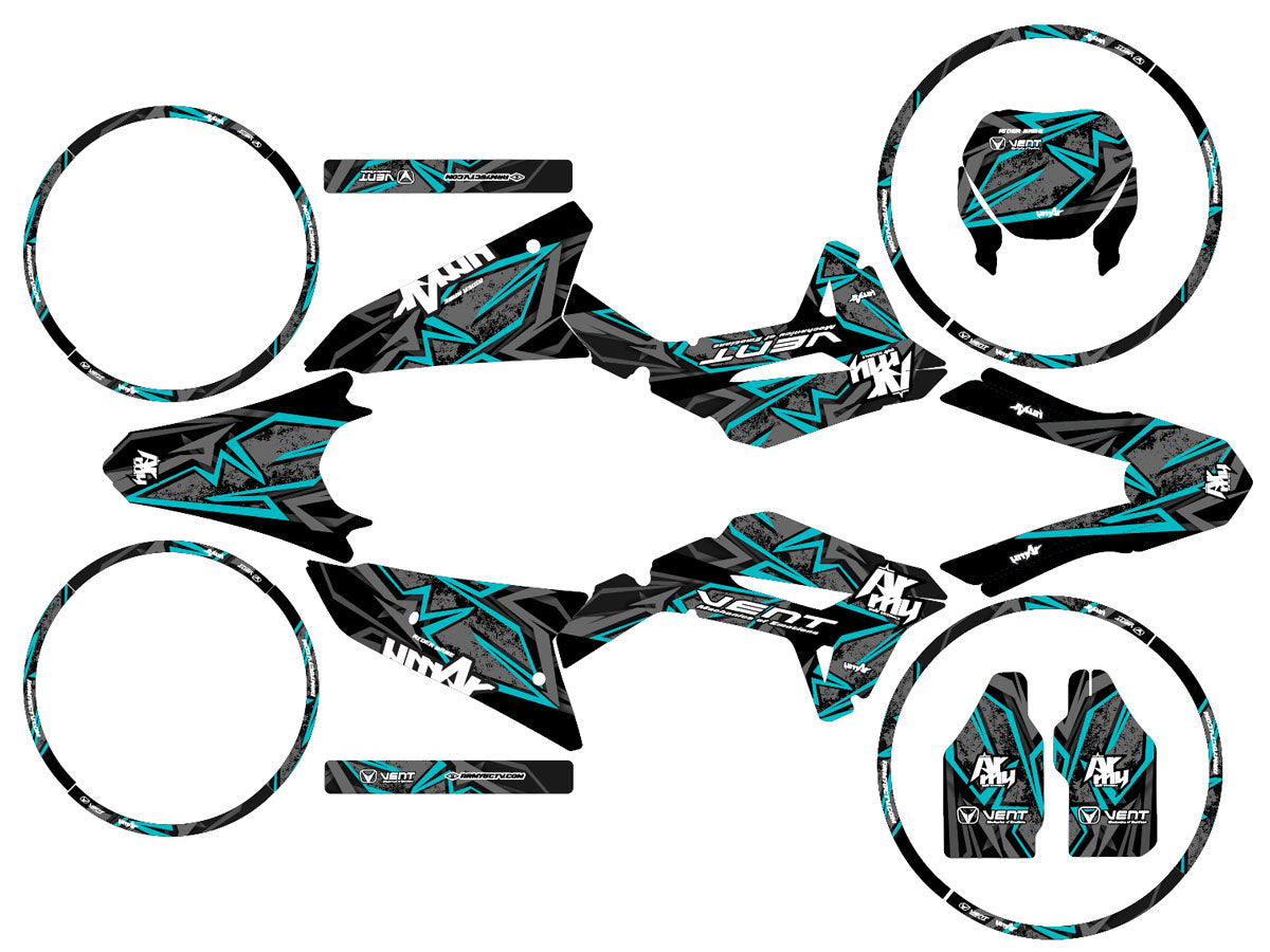 Graphics kit Vent Baja 50cc 2023-2024 Redrum | motorcycle stickers | 50cc customization | armysctv