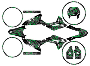 Dekor kit Vent Baja 50cc 2023-2024 Redrum | Motorradaufkleber | Personalisierung 50cc | armysctv