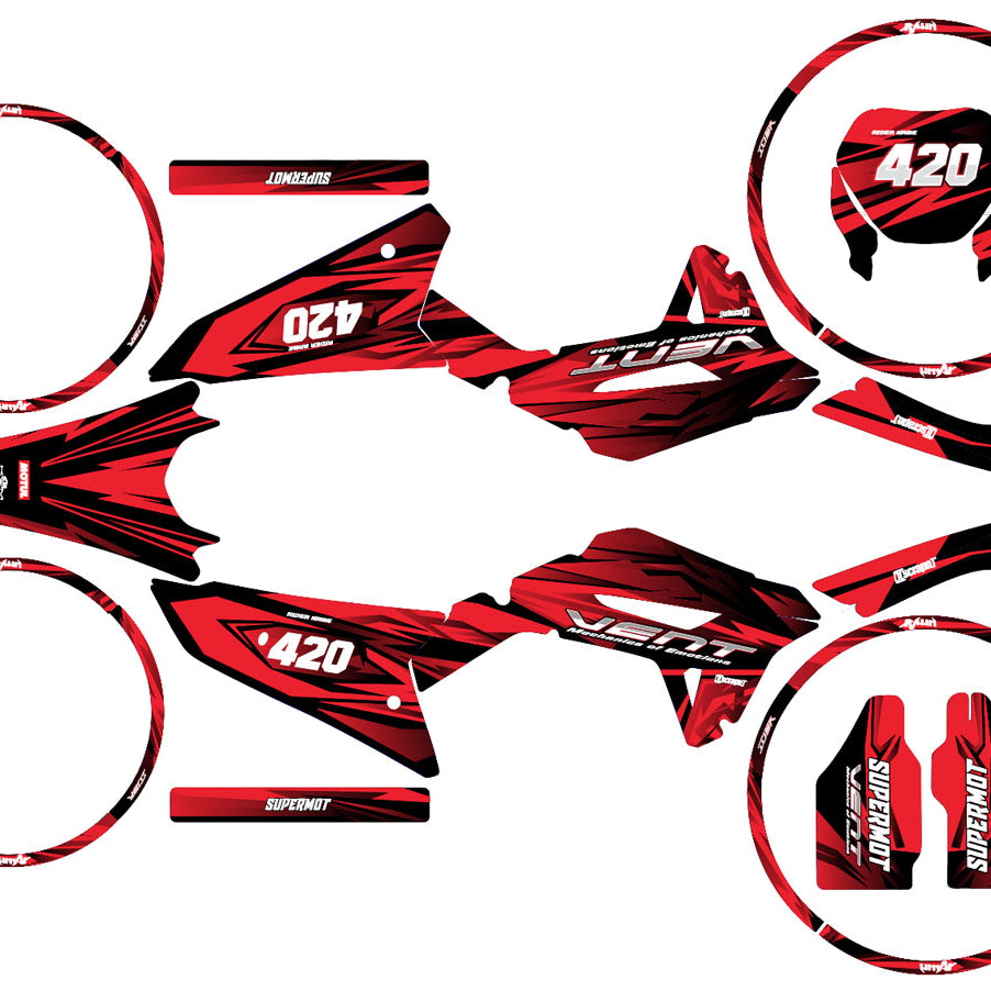 Graphics kit Vent Baja 50cc 2023-2024 Scrambler | motorcycle stickers | 50cc customization | armysctv