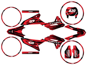Dekor kit Vent Baja 50cc 2023-2024 Scrambler | Motorradaufkleber | Personalisierung 50cc | armysctv