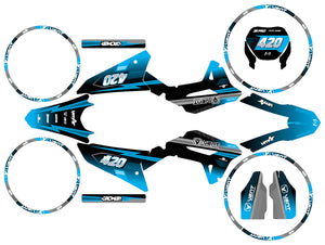 Dekor kit Vent Baja 50cc 2023-2024 Siebte | Motorradaufkleber | Personalisierung 50cc | armysctv