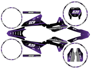Dekor kit Vent Baja 50cc 2023-2024 Siebte | Motorradaufkleber | Personalisierung 50cc | armysctv