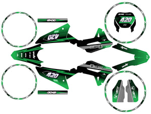 Dekor kit Vent Baja 50cc 2023-2024 Siebte | Motorradaufkleber | Personalisierung 50cc | armysctv