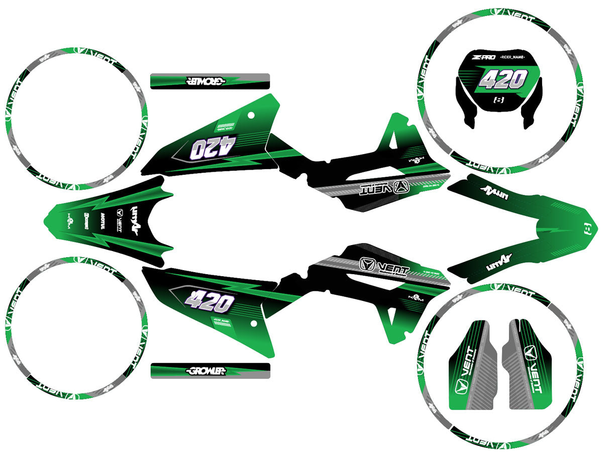 Dekor kit Vent Baja 50cc 2023-2024 Siebte | Motorradaufkleber | Personalisierung 50cc | armysctv