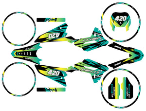 Dekor kit Vent Baja 50cc 2023-2024 Stream | Motorradaufkleber | Personalisierung 50cc | armysctv