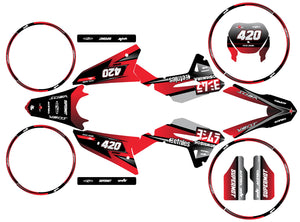 Dekor kit Vent Baja 50cc 2023-2024 Yoshi | Motorradaufkleber | Personalisierung 50cc | armysctv