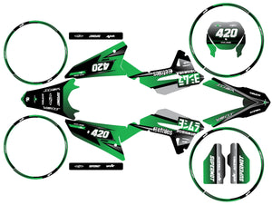 Dekor kit Vent Baja 50cc 2023-2024 Yoshi | Motorradaufkleber | Personalisierung 50cc | armysctv