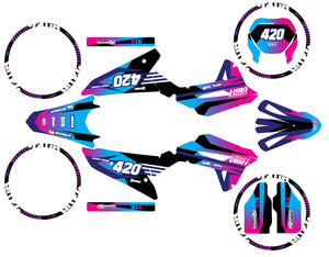 Dekor kit 50cc Vent Derapage 50cc 2023-2024 Blast | Motorradaufkleber | Individualisierung 50cc | armysctv