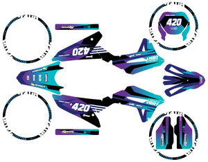 Dekor kit 50cc Vent Derapage 50cc 2023-2024 Blast | Motorradaufkleber | Individualisierung 50cc | armysctv