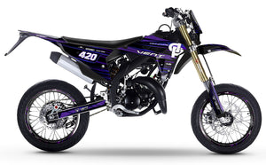 Dekor kit 50cc Vent Derapage 50cc 2023-2024 aus Gold und Platin | Motorradaufkleber | 50cc Personalisierung | armysctv