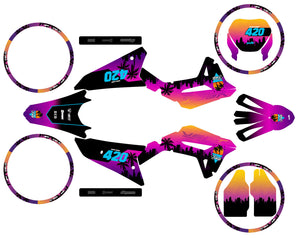Dekor kit 50cc Vent Derapage 50cc 2023-2024 Miami | Motorradaufkleber | Individualisierung 50cc | armysctv