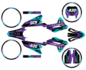 50cc Graphics kit Vent Derapage 50cc 2023-2024 Stream | motorcycle stickers | 50cc customization | armysctv
