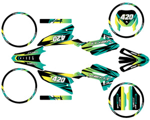 50cc Graphics kit Vent Derapage 50cc 2023-2024 Stream | motorcycle stickers | 50cc customization | armysctv