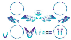 Dekor kit 50cc Yamaha DT 2004-2012 Verrückter Stil | Motorradaufkleber | Personalisierung 50cc | armysctv