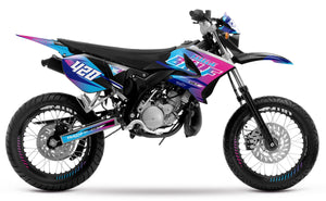 Kit pegatinas 50cc Yamaha DT 2004-2012 Explosión Militar | pegatinas para moto | personalización 50cc | armysctv
