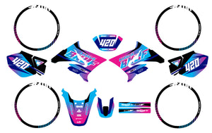 Kit pegatinas 50cc Yamaha DT 2004-2012 Explosión Militar | pegatinas para moto | personalización 50cc | armysctv