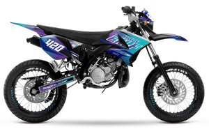 Kit pegatinas 50cc Yamaha DT 2004-2012 Explosión Militar | pegatinas para moto | personalización 50cc | armysctv