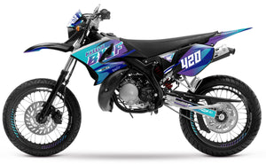 Kit pegatinas 50cc Yamaha DT 2004-2012 Explosión Militar | pegatinas para moto | personalización 50cc | armysctv