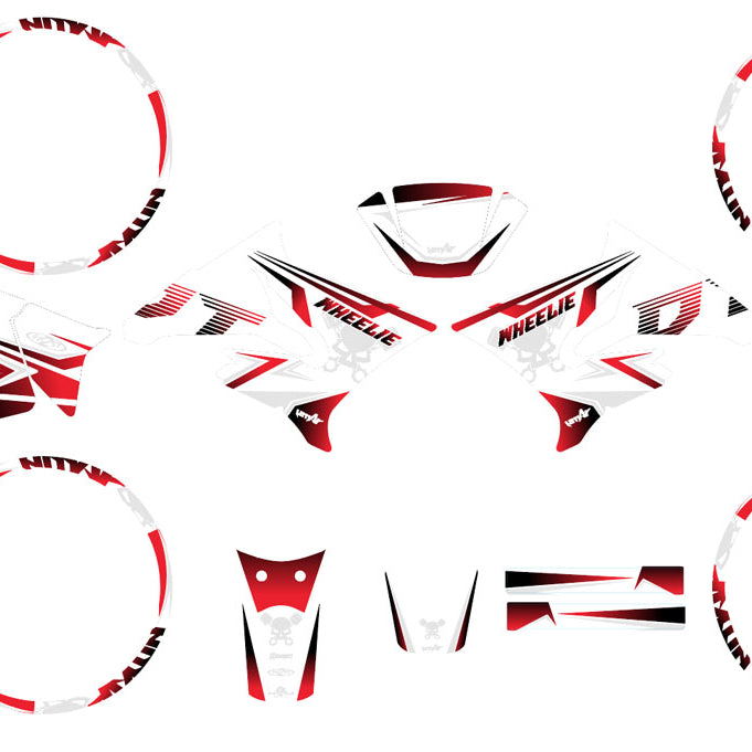 Kit pegatinas 50cc Yamaha DT 2004-2012 Estilo frío | pegatinas para moto | personalización 50cc | armysctv