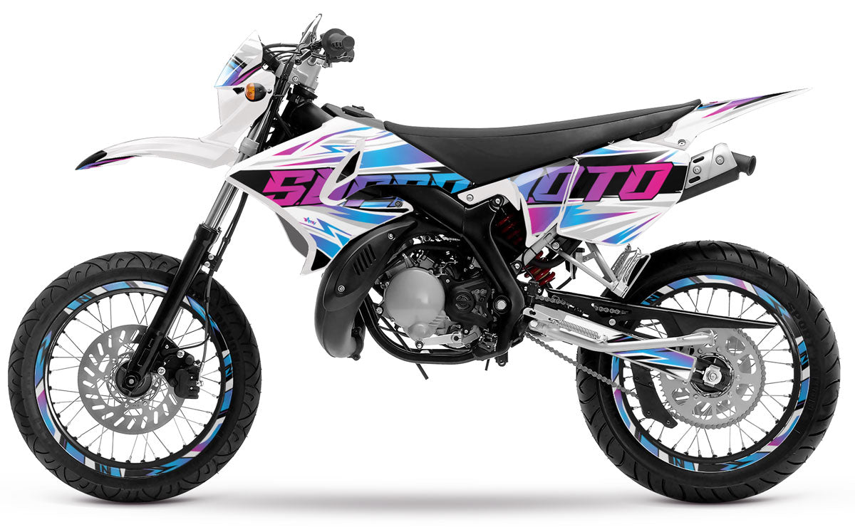 Kit déco 50cc pour Yamaha DT 2004-2012 Courtesy | autocollants moto | personnalisation 50cc | armysctv