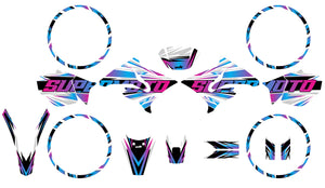 50cc Graphics kit for Yamaha DT 2004-2012 Courtesy | motorcycle stickers | 50cc customization | armysctv