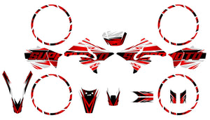 50cc Graphics kit for Yamaha DT 2004-2012 Courtesy | motorcycle stickers | 50cc customization | armysctv
