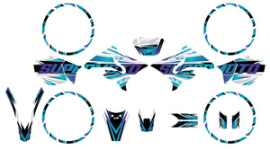 50cc Graphics kit for Yamaha DT 2004-2012 Courtesy | motorcycle stickers | 50cc customization | armysctv