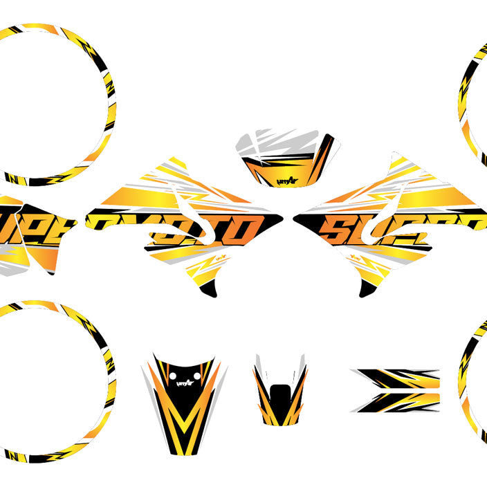 Kit pegatinas 50cc para Yamaha DT 2004-2012 Cortesía | pegatinas para moto | personalización 50cc | armysctv