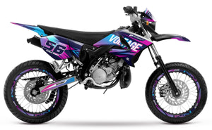 Dekor kit 50cc Yamaha DT 2004-2012 Verrückter Stil | Motorradaufkleber | Personalisierung 50cc | armysctv