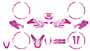 Dekor kit 50cc Yamaha DT 2004-2012 Verrückter Stil | Motorradaufkleber | Personalisierung 50cc | armysctv