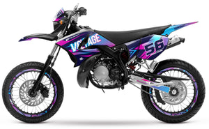 Dekor kit 50cc Yamaha DT 2004-2012 Verrückter Stil | Motorradaufkleber | Personalisierung 50cc | armysctv