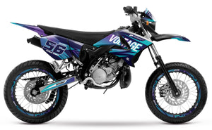 Dekor kit 50cc Yamaha DT 2004-2012 Verrückter Stil | Motorradaufkleber | Personalisierung 50cc | armysctv