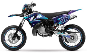 Dekor kit 50cc Yamaha DT 2004-2012 Verrückter Stil | Motorradaufkleber | Personalisierung 50cc | armysctv
