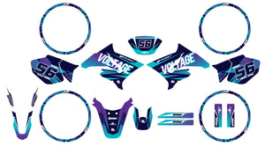 Dekor kit 50cc Yamaha DT 2004-2012 Verrückter Stil | Motorradaufkleber | Personalisierung 50cc | armysctv