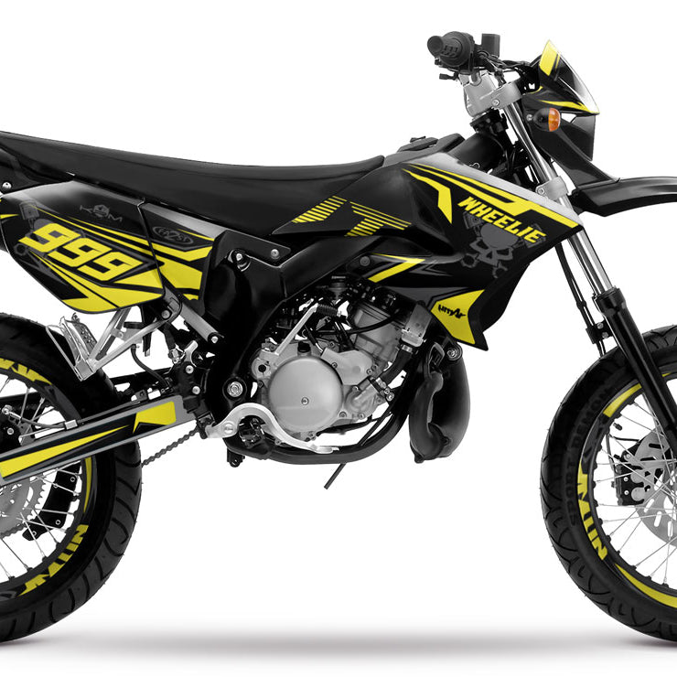 Kit pegatinas 50cc Yamaha DT 2004-2012 Oscuro Frío | pegatinas para moto | personalización 50cc | armysctv