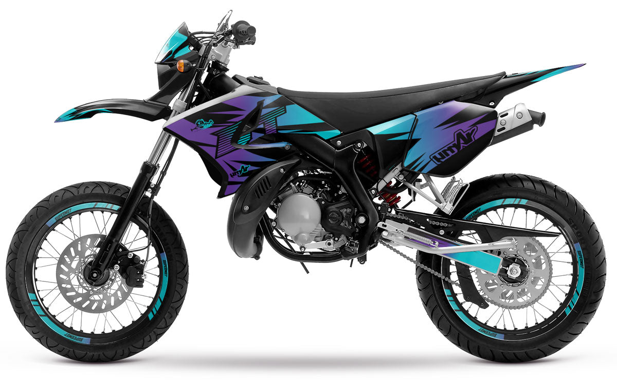 50cc Graphics kit Yamaha DT 2004-2012 Dark Fast | motorcycle stickers | 50cc customization | armysctv