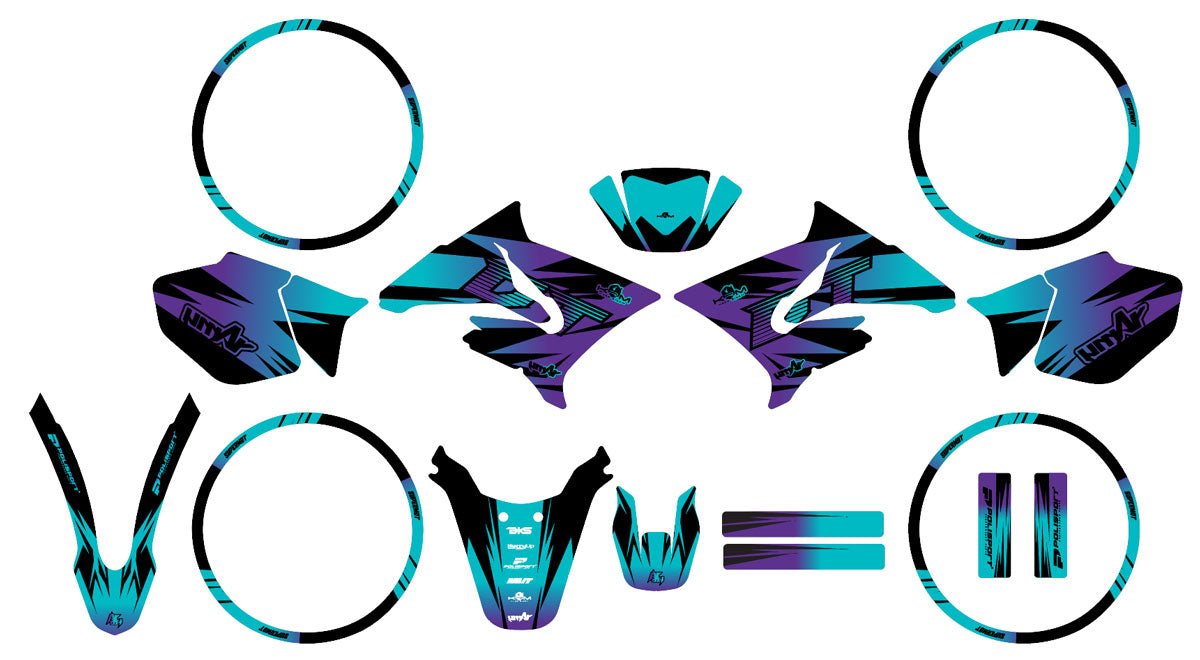 50cc Graphics kit Yamaha DT 2004-2012 Dark Fast | motorcycle stickers | 50cc customization | armysctv