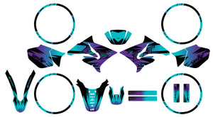 50cc Graphics kit Yamaha DT 2004-2012 Dark Fast | motorcycle stickers | 50cc customization | armysctv