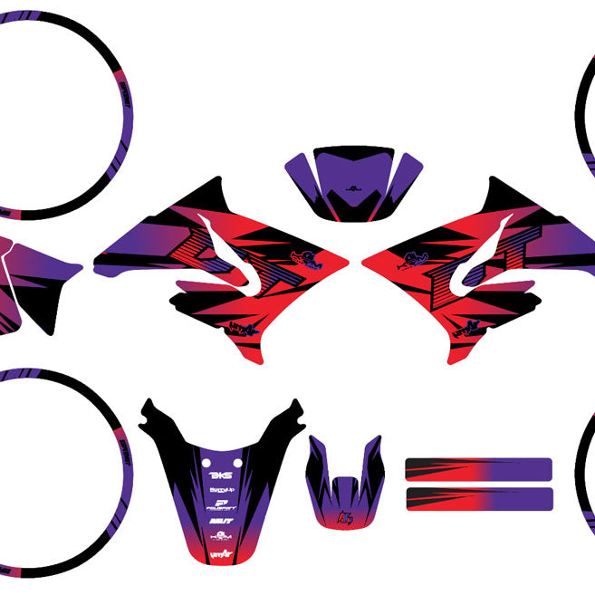 Kit pegatinas 50cc Yamaha DT 2004-2012 Dark Fast | pegatinas para moto | personalización 50cc | armysctv