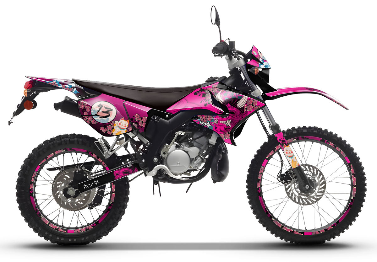 Kit déco Yamaha DT-R 50cc 2004-2012 Arigato | autocollants moto | personnalisation 50cc | armysctv