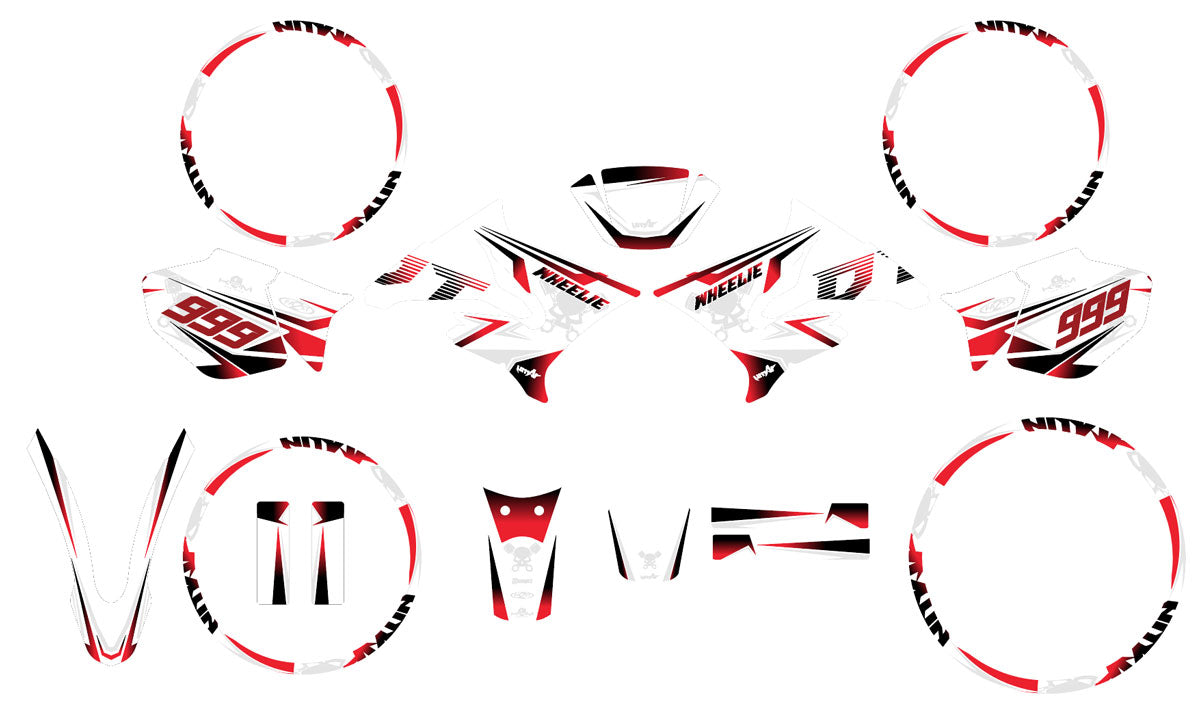Kit déco Yamaha DT-R 50cc 2004-2012 Cold Style | autocollants moto | personnalisation 50cc | armysctv